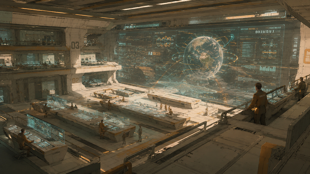 Puente de operaciones del ARK — sala de control central
